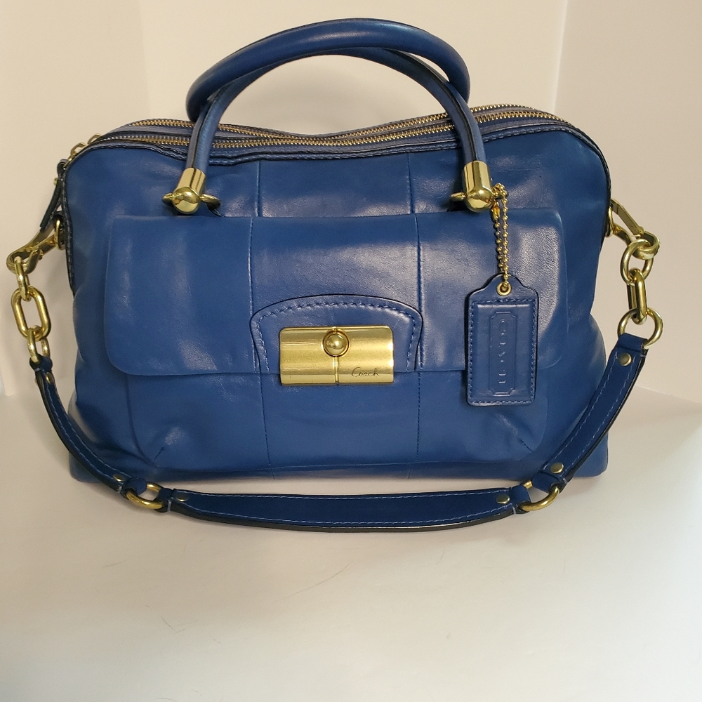 Coach Blue Leather Satchel